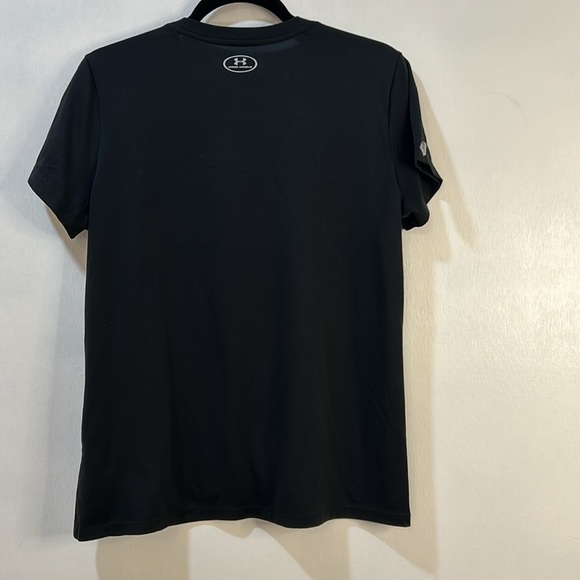 UNDER ARMOUR 2 BUNDLE WOMEN TEE SIZE L BLACK N BLUE  HEAT-GEAR SHORT SLEEVES - Picture 5 of 14